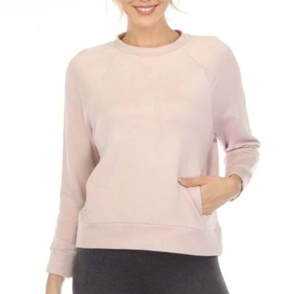 Johnny Was Calme Crew Neck Pullover Sweatshirt in Blush Pink Size Large - Picture 1 of 6
